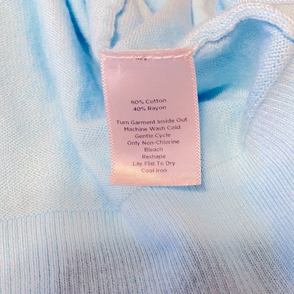 Talbots Sky Blue Ruffle Button Down Cardigan - Picture 8 of 11